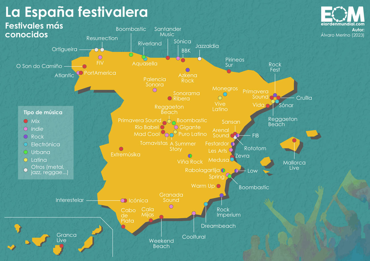 mapa festivales espana con islas